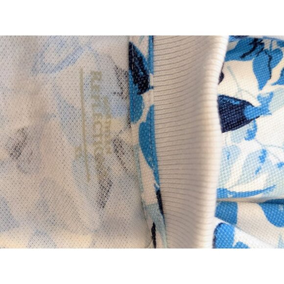 Northern Reflections Womans XL Polo Shirt Blue Leaf Print Short Sleeve Golf - Picture 6 of 6